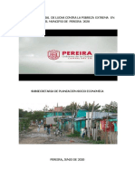 Marco Territorial de Lucha Contra La Pobreza Extrema en El Muncipio de Pereira 2020