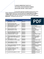 Hasil Seleksi Administrasi Tahap Iii & Iv Calon Tutor Tutorial Online Universitas Terbuka PROGRAM DIPLOMA/ SARJANA 2022/23.2 (2023.1)