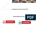 Event Management Lecture Notes PDF