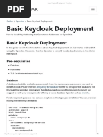 Basic Keycloak Deployment - Keycloak