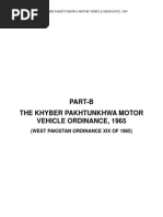 The Khyber Pakhtunkhwa Motor Vehicle Ordinance 1965