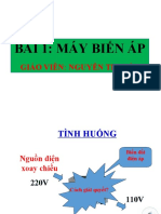 Bài 1: Máy Biến Áp: Giáo Viên: Nguyễn Thị Yến