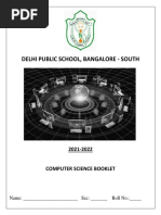 Class 8 Computer Science Booklet 2021-2022