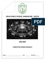 Class 8 Computer Science Booklet 2021-2022