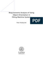 Requirements Analysis of Using Object-Orientation in Filling Machine Systems