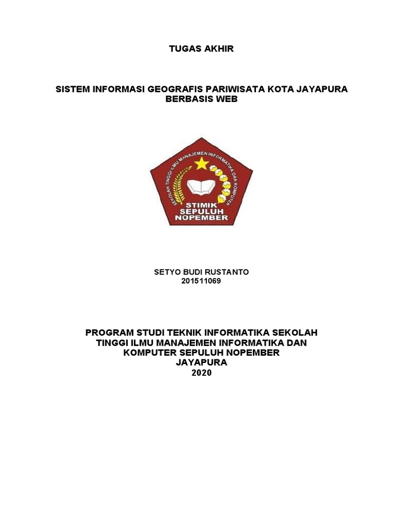 Tugas Akhir: Setyo Budi Rustanto 201511069 | PDF | Ilmu Sosial