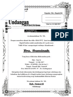 Kel. Bpk. Sumardi: Kepada. Yth: Bapak/Sdr Dsn. Jubel RT. 20 RW. 07 Ds. Kedunganyar