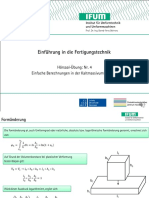 EidF IFUM - Übung 4 - Einfache Berechnungen in Der Kaltmassivumformung