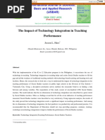 The Impact of Technology Integration in Teaching Performance