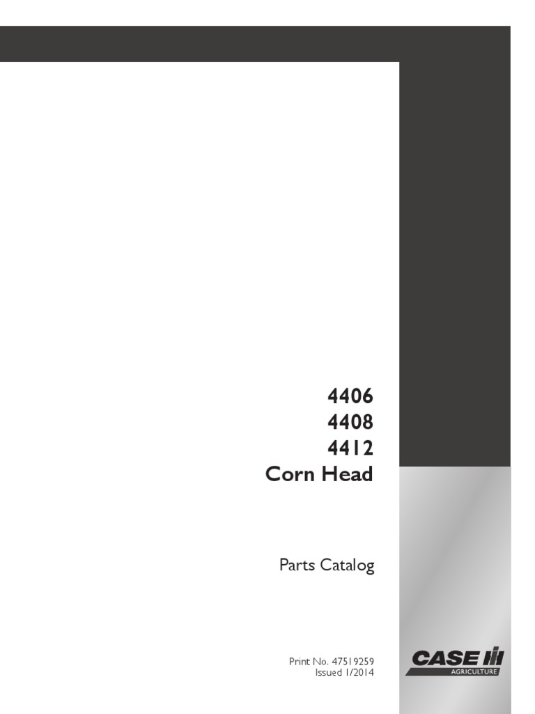 Case IH 4408/4412 Corn Head Manual | PDF | Screw | Pipe (Fluid Conveyance)
