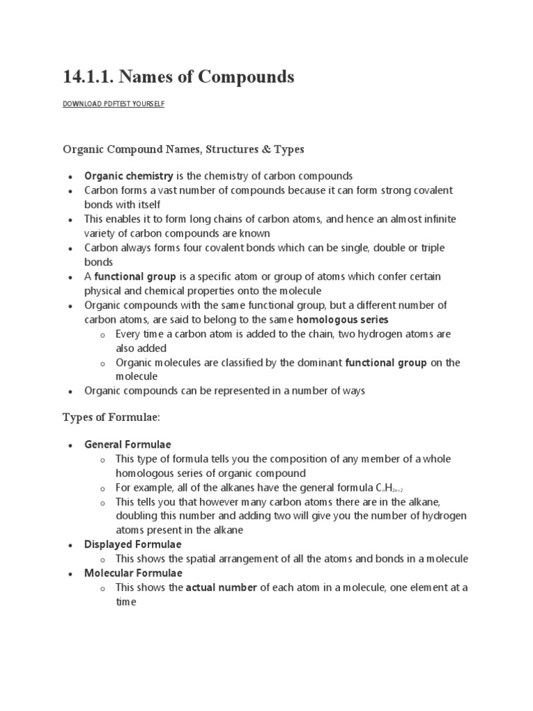 Organic Chemistry Fuels PDF Functional Group Chemical Compounds