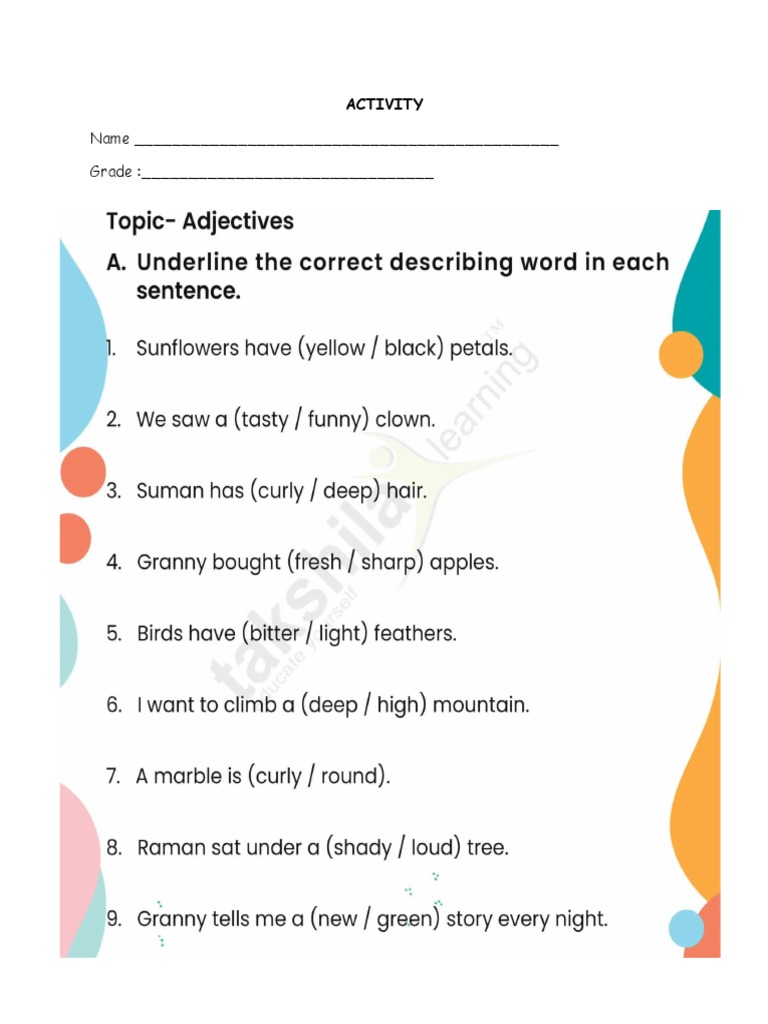 ACTIVITY-Grade-3 2 | PDF