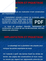 Implantation Et Piquetage: I/ Généralités