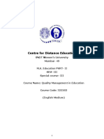 Quality Management in Education SNDT