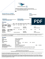 PT Garuda Indonesia Ticket Receipt