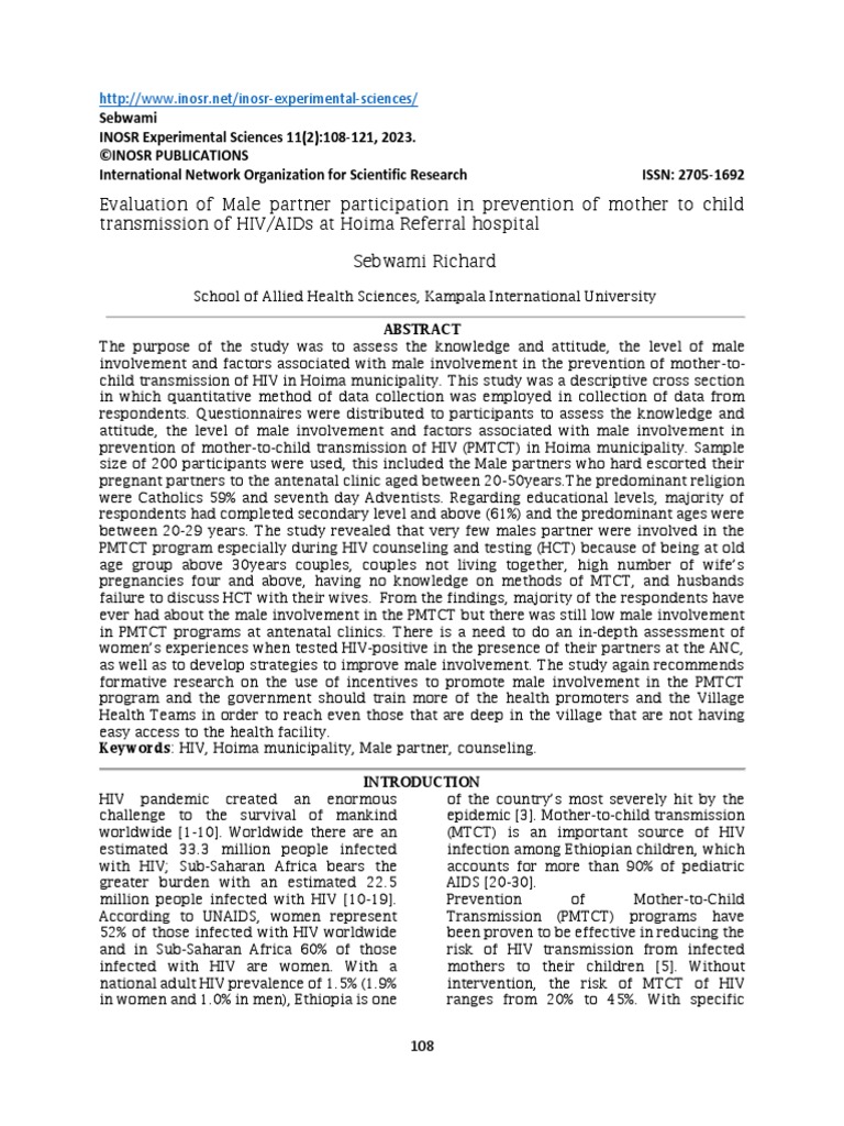Prevention And Control Of Hivaids