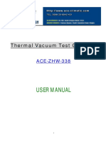 USER MANUAL of Thermal Vacuum Test Chamber - ACE-ZHW-338
