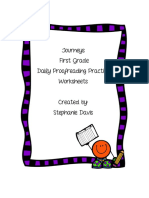 Journeys First Grade Daily Proofreading Practice Worksheets