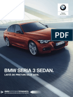 BMW Seria 3 Sedan.: Listă de Preţuri Iulie 2018