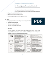 MODUL PRAKTIKUM - Notasi Algoritma Flowchart and Pseudocode