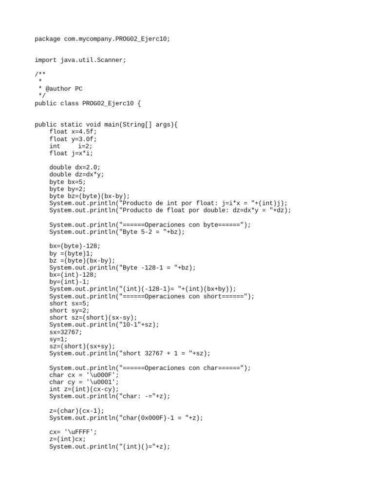PROG02 Ejerc10 | PDF