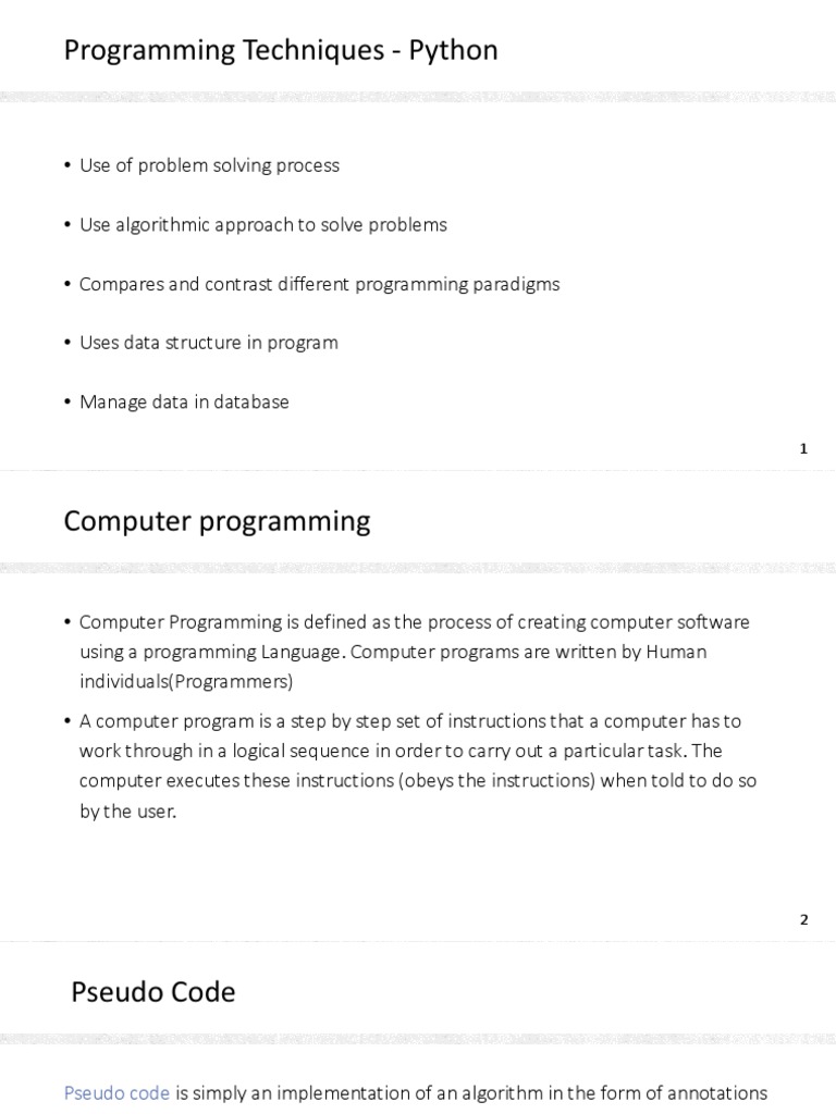 Python Notes | PDF | Computer Programming | Programming