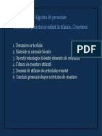 Algoritm de Prezentare A Articolului Proiectat Și Realizat În Tehnica Croșetarea