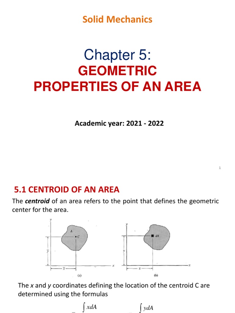 Centroid and Moment of Inertia Basics | PDF | Area | Cartesian ...