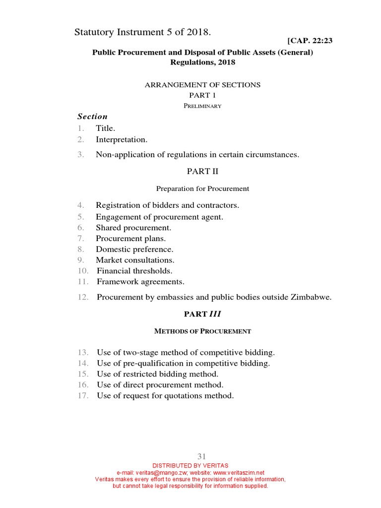 Statutory Instrument 5 of 2018. Section PDF