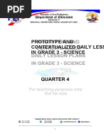 Prototype and Contextualized Daily Lesson Plans in Grade 3 - Science