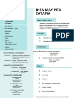 Jhea May Pita Catapia: Personal Details Career Objectives