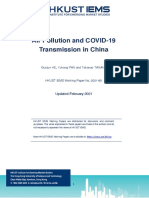 Air Pollution and COVID-19 Transmission in China: Guojun HE, Yuhang PAN and Takanao TANAKA