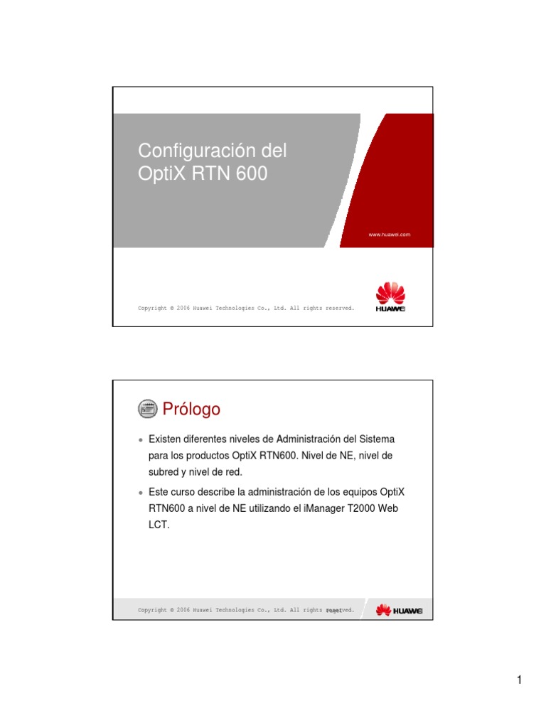 OTF101201 OptiX RTN 600 Data Configuration ISSUE 1 | PDF | Protocolos ...