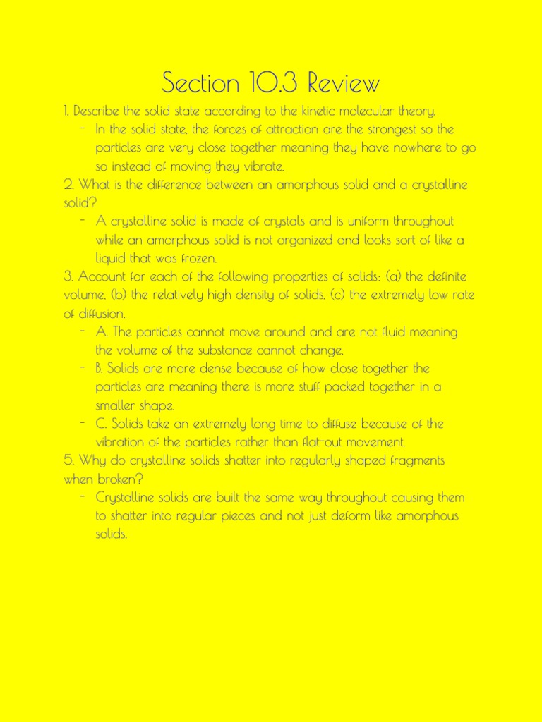 Section 10.3 Review | PDF