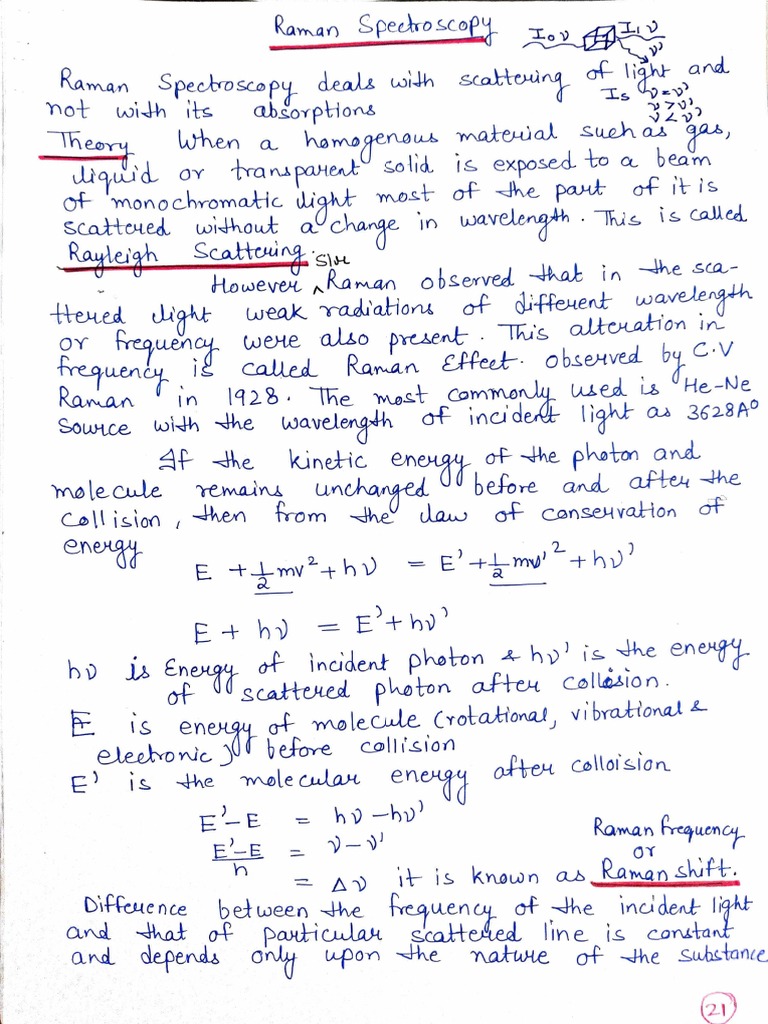 Raman Spectroscopy Overview and Notes | PDF | Infrared Spectroscopy ...