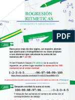 Progresion Aritmetica Conceoto y Aplicacion