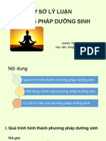 Cơ Sở Lý Luận Phương Pháp Dưỡng Sinh: Gvhd: Ts.Bs Lê Bảo Lưu Học viên: Vòng Thị Thanh Xuân