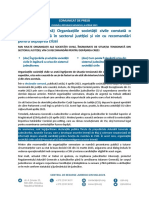 Comunicat de Presă - Declarație Comună Privind Situația Din Justiție