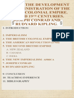 Topic 49. The Development and Administration of The British Colonial Empire. 18 AND 19 Centuries. Joseph Conrad and Rudyard Kipling