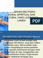 Perubahan Bio Psiko Sosial Spiritual Dan Kultural Yang Lazim Pada Lansia