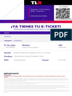 ¡Ya Tienes Tu E-Ticket!: Norte Normal