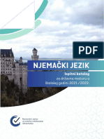 Njemački Jezik: Ispitni Katalog Za Državnu Maturu U Školskoj Godini 2021./2022