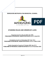 Standing Rules and Orders By-Laws: Mangaung Metropolitan Municipal Council