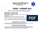 EMT Course - Summer 2023