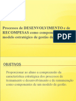 Processos de DESENVOLVIMENTO e de RECOMPESAS Como Componentes Do Modelo Estratégico de Gestão de Pessoas