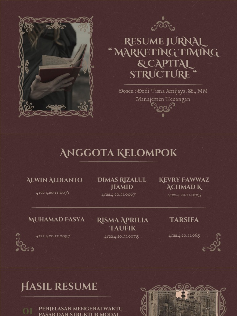 Resume Jurnal Market timing & Capital Structure PDF