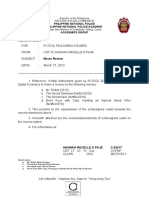 Memorandum: Philippine National Police Philippine National Police Academy Academics Group