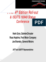 Ppap 4 Edition Roll-Out: & ISO/TS 16949 Status Conference
