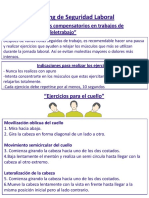 Briefing de Seguridad Laboral: "Ejercicios Compensatorios en Trabajos de Oficina y Teletrabajo"