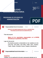 Responsabilidad Social Universitaria: Programa de Estudios de Administraciòn